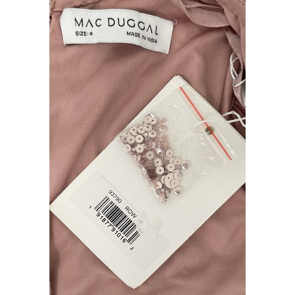 Mac Duggal 93790 Rosewood Embellished Column Gown 3/4 Sleeves Size 4 $598 - Picture 5 of 6